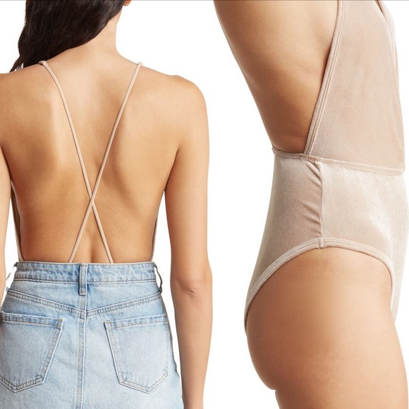 WISHLIST ✨ VELOUR BODYSUIT NWT - Picture 2 of 6